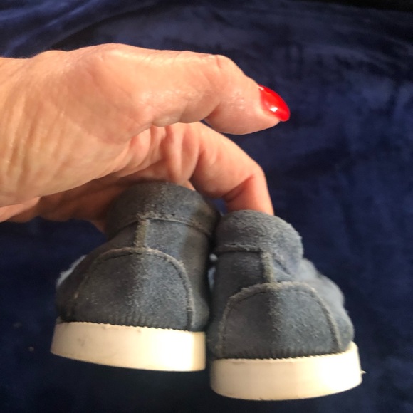 Minnetonka Blue Suede Thunderbird Beaded Boat Moccasins - Size 8 - Picture 6 of 8